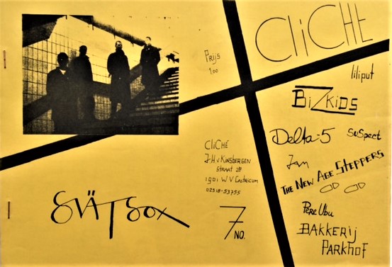 Cliche-Issue-7-Bizkids-Liliput-Delta-5-Jam-The-New-Age-Steppers-Pere-Ubu-Bakkerij-Parkhof-1981